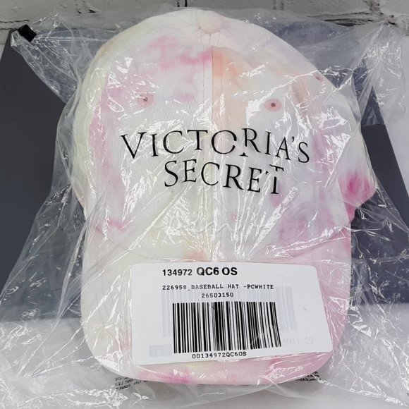 VICTORIA'S SECRET 'PINK' EMBROIDED LOGO TIE-DYE BALL CAP/ HAT ADJUSTABLE BACK - Picture 15 of 16